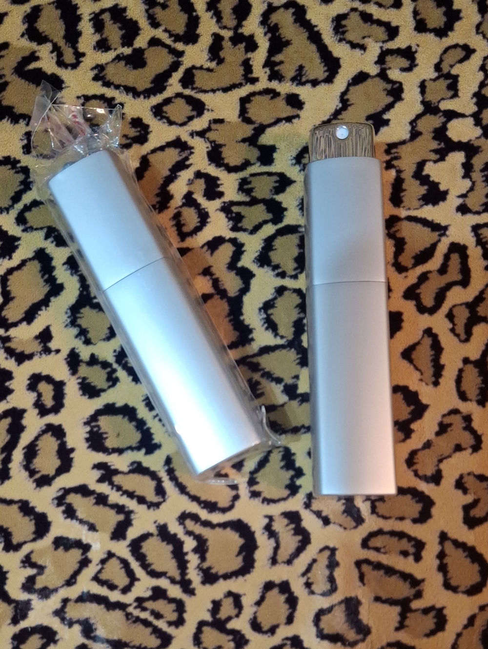 Matte Silver Travel Atomizer - Refillable Perfume Spray